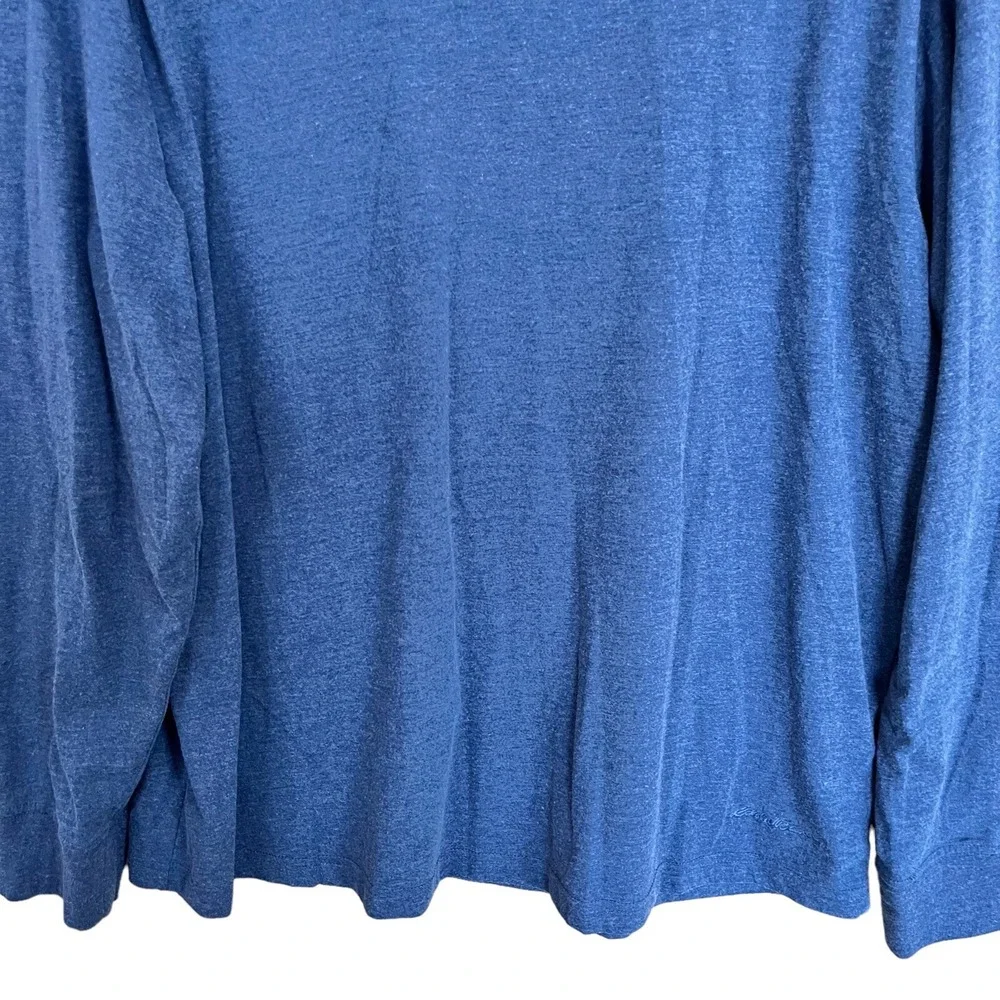 Eddie Bauer Long Sleeve Tshirt Adult XXL Blue Active Camping Fishing Workout